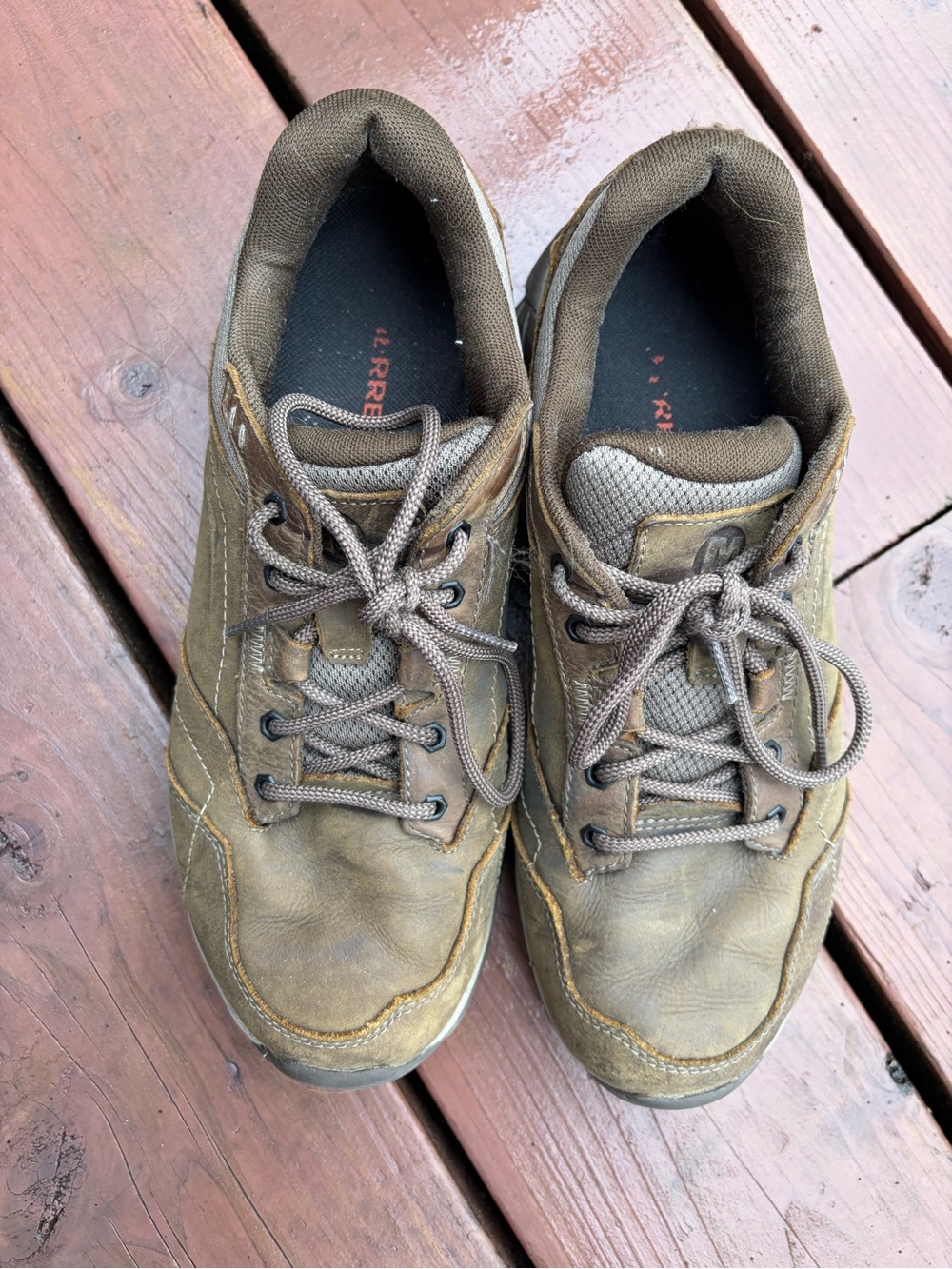 Merrell Men's Olive Brown Athletic Lace-Up Shoes
